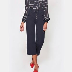 Joie Cassedy Twill Button Front Cropped Pants NWT